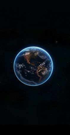 an image of the earth taken from space in this time lapse photo, it appears to be dark