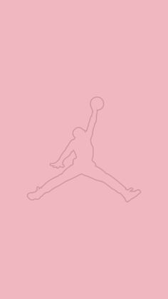 the air jordan logo on a pink background