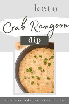 the recipe for crab rangoon dip is shown