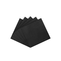 four black napkins on top of each other