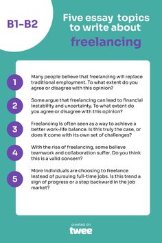 a poster with the words five easy tips to write about freelancing on it