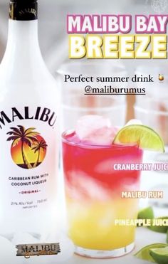 an advertisement for malbu bay breeze