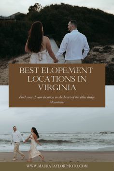 two people walking on the beach with text overlay that reads best development locations in virginia