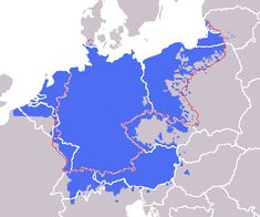 a map with blue areas in the middle and red areas at the top, indicating where there is no water