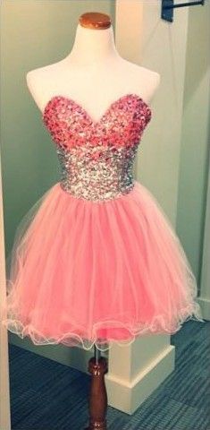 Sweet pink ball gown dress. Pink Ball Gown Dress, Mini Ball Gown, Cheap Black Dress, Pink Ball Gown, Ball Gown Dress, Prom Dresses 2015, Short Prom Dresses, Dresses Cheap, Short Prom