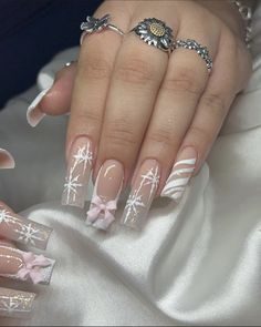 Winter Nails Acrylic, Dope Nail Designs, Rose Gold Nails, Classy Acrylic Nails