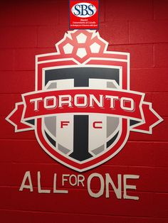 the toronto fc logo on a white background