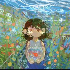 Cute Doodle Art, Wow Art, Oui Oui, Under Water, Cool Art Drawings, Art Block, Funky Art, الرسومات اللطيفة, Cute Doodles