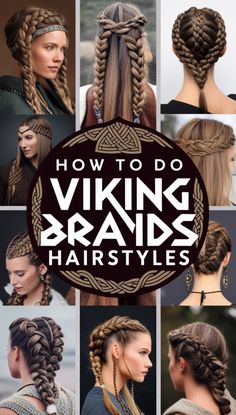 Unleash your inner warrior with stunning Viking braids! This collection of step-by-step guides and inspiration will teach you how to create fierce and intricate Viking braid hairstyles, perfect for adding a bold, edgy touch to your look. From classic side braids to intricate patterns, discover how to achieve this ancient yet timeless style. Viking Braids Hairstyles, Braids Hairstyles Tutorials, Burning Man Hair, Warrior Braid, Viking Haircut, Intricate Hairstyles, Side Cornrows, Hair Braid Patterns, Side Braids