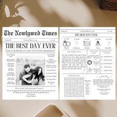 an image of a wedding newspaper