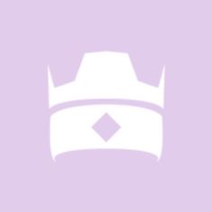 a white crown on top of a purple background