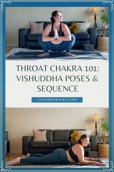 Balance your throat chakra with this yoga for your throat chakra practice! This chakra flow yoga sequence focuses on your Vishuddha chakra to help awaken you, heal you, and tap into the energy of your fifth chakra. Plus you can pick and choose which throat chakra yoga poses work best for you to use daily! Find more chakra yoga on taylorstracks.com