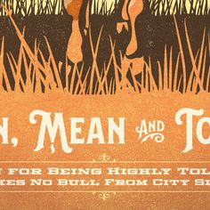 an image of a book cover with the title on mean and tol written in white