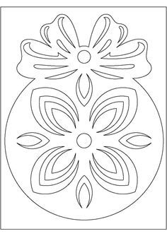 a circular design with leaves and flowers in the center, outlined on a white background