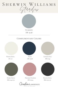 the color scheme for sherylin williams's interior paint