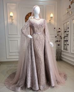 Modest Haute Couture, Dress Wedding Hijab, Evening Dress Modest, Slim Gown, Raya Dress, Wedding Dress Hijab, Malay Wedding Dress, Modest Prom Dress