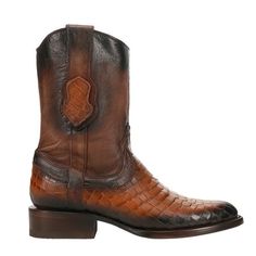 The Winston is a modern take on the cowboy boot featuring a zipper for ease of wear. Genuine cow leather featuring a belly alligator print paired with a premium cowhide shaft makes it a versatile boot for all occasions. Size: 11.5 D.  Color: Brown.  Gender: male.  Age Group: adult. Brown Dress Boots, Mid Calf Dress, Dresses With Cowboy Boots, Alligator Print, Mid Calf Dresses, Boots Mens, Dress Boots, Cowboy Boot, Mens Shoes Boots