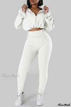 Olivia Mark - Ultimate Comfort Two-Piece Track Suit Set Top Pants Set, Athleisure Wear, Pocket Jacket, Hip Length, 16 9, Jogger Pants, Two Pieces, Hooded Jacket, Athleisure