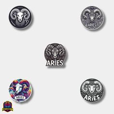 the aries badges are all different colors