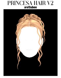 the front cover of princessa hair v2, featuring long blonde curly hair and braids