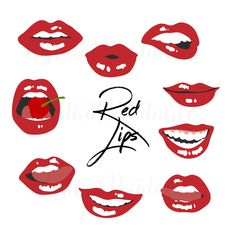 red lips with the words red lips written on them