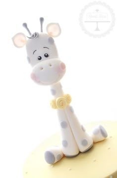 a cake topper with a giraffe on it's side and the words sugar figurines i sweet love cake couture - coles harbour wedding cake cakes special