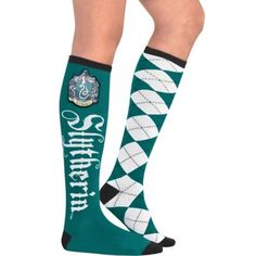 Mismatch Shoes, Slytherin Logo, Slytherin Dress, Harry Potter Socks, Football Party Supplies, Socks Party, Bobby Socks, Halloween Socks, Halloween Costume Shop