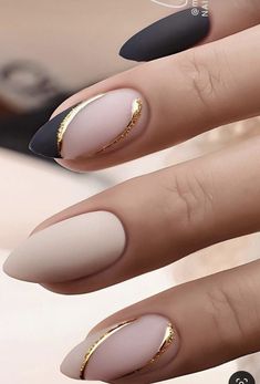 Cute Gel Nails, Classy Nails, Chic Nails, Gorgeous Nails, Perfect Nails, Acrylic Nail Designs, Trendy Nails, Almond Nails