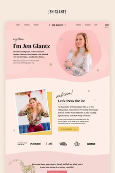 the website design for jenny gianttz