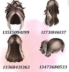 Mlp Hairstyles, Brown Hair Id, Code Brookhaven, Bloxburg Outfits, Skunk Hair