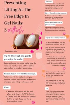 Gel nails, prevent lifting at the free edge Beginners Nails, Nail Courses, Quick Nail, Damaged Nails, Nail Room