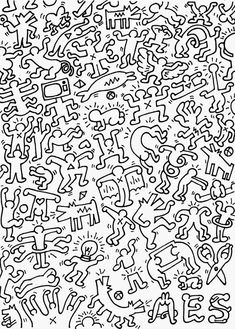 DIY: A Keith Haring Inspired Pleather Ensemble Keith Haring Doodles, Scribble Graffiti, Keith Haring Art, Haring Art, Arte Doodle, Art Worksheets, Middle School Art, Icon Collection, Keith Haring