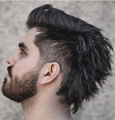 Long Faux Hawk Men, Euro Mullet Mens, Mowhak Hairstyle Mens, Ocean Hairstyles, Mens Mullet Hairstyle Modern, Men Mullet, Modern Mullet Haircut, Mullet Hairstyles