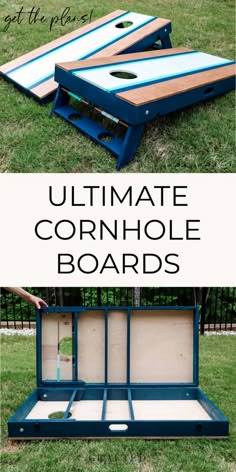 the ultimate cornhole board is made from an old box and has been turned into a table