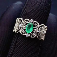 Daily Jewelry Vintage Emerald Ring5.5Green Emerald Green Rings, Jewelry Box Aesthetic, Jewelery Shoot, Editorial Jewelry, Background Jewelry, Jewelry Brand Logo, Emerald Ring Silver, Jewelry Background, Jewelry Banner