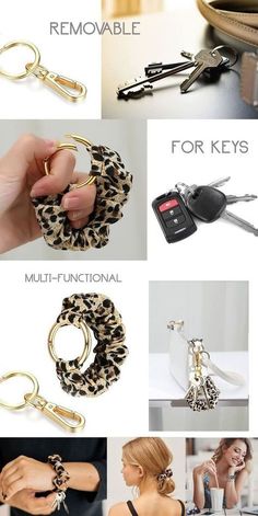 several different types of keychains and keys with the words removeable for keys