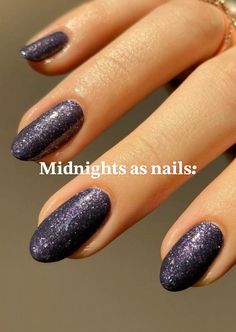 Taylor Swift albums as nails!! 💙💙 Taylor Swift Nails Midnights Era, Midnight Themed Nails, Taylor Swift Midnights Era Nails, Taylor Swift Nail Ideas Speak Now, Midnight Taylor Swift Nails, Midnight Era Nails, Midnights Nails Design, Midnights Nails Design Taylor Swift, Eras Tour Nails Midnight