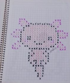 a cross stitch pattern with stars on it