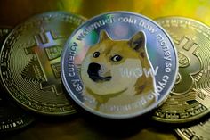 a close up of a coin with a doge on it's face and the words wow written on it