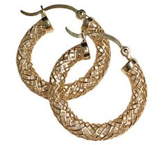 Add these specially designed 14K gold mesh hoops to your jewelry collection and watch them sparkle and shine. Elegant Yellow Gold Jewelry With Interwoven Design, Yellow Gold Jewelry With Interwoven Design, Sparkle And Shine, Jewelry Collection, Gold Bracelet, Jewelry Earrings, Hoop Earrings, Sparkle, Mesh