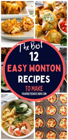 Explore a delicious collection of 12 easy and tasty wonton recipes, including crab rangoon, sweet cream wontons, wonton soup, and crispy pork wontons. Perfect for lunch or dinner!