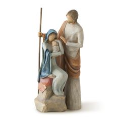 Willow Tree The Holy Family Nativity Willow Tree Nativity, The Christmas Story, Mary And Joseph, Willow Tree Figurines, The Holy Family, Family Figurine, A Child Is Born, Holding Baby, Foundation Piecing