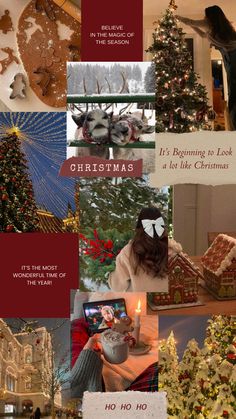 a collage of christmas images with the words it's beginning to look like christmas