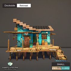 an image of a house made out of wood and bricks with the words dockside