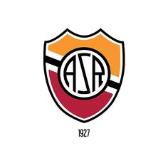 an orange and red shield with the word az on it