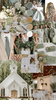 light green themed wedding collage vibe aesthetic Green Wedding Palette, Sage Green Wedding Theme, Sage Wedding Colors, Sage Green Wedding Colors, Wedding Theme Color Schemes, Wedding Collage, Vibe Aesthetic, Green Themed Wedding, White Wedding Theme