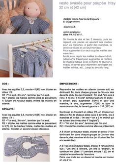 an article in french describing how to crochet and knit with the help of knitting