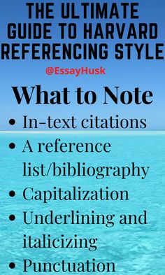 the ultimate guide to harvard's reference style and what to not in - text citations