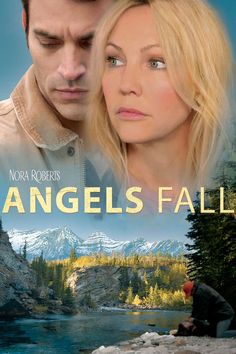 the movie angels fall is shown with a man and woman looking at each other in front of