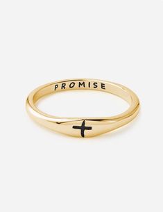 Not only is the promise ring (purity ring) a commitment to remain abstinent until marriage, but also a promise of purity— devotion of your life to Christ. It can even be worn as an engagement ring! With the word “promise" engraved on the inside and the Cross on the outside, these promise rings are a great physical symbol of your promise to Jesus.  “You should be sanctified: that you should avoid sexual immorality; that each of you should learn to control his own body in a way that is holy and honorable, not in passionate lust like the heathen, who do not know God." -1 Thessalonians 4:3-5   What's Included    Promise ring Description card Natural cotton pouch Christian Rings, Wwjd Bracelet, Purity Rings, Christian Ring, Elevated Faith, Christian Accessories, Christian Clothes, Jesus Clothes, Purity Ring